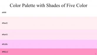Color Palette With Five Shade White Lavender Blush Pale Rose Pink Lace Carnation Pink