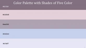 Color Palette With Five Shade White Lilac Twilight Amethyst Smoke Fedora Spindle
