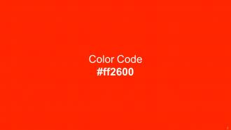 Color Palette With Five Shade White Scarlet Vermilion Blaze Orange Sun Compatible Multipurpose