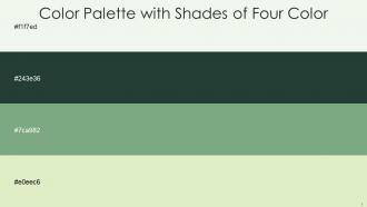 Color Palette With Five Shade Willow Brook Plantation Bay Leaf Chrome White