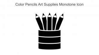 Color Pencils Art Supplies Monotone Icon In Powerpoint Pptx Png And Editable Eps Format