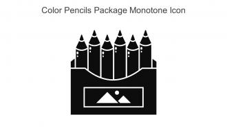 Color Pencils Package Monotone Icon In Powerpoint Pptx Png And Editable Eps Format