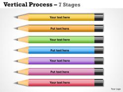 Color pencils vertical process 7 stages