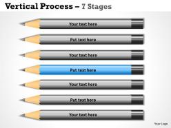 Color pencils vertical process 7 stages
