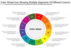 Color wheel icon showing multiple segments of different colours