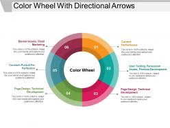 Color wheel with directional arrows