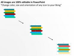 Colored arrows for process control and result analysis flat powerpoint design