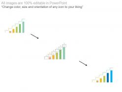 Colored bar graph for growth of business powerpoint slides