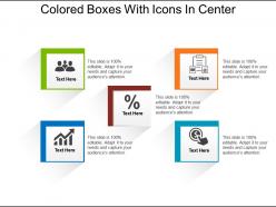 Colored boxes with icons in center
