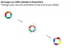 Colored business process icons diagram flat powerpoint design