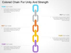 Colored chain for unity and strength flat powerpoint design