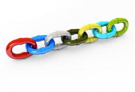Colored Chain Stock Photo