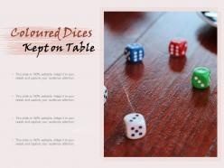 Colored dices kept on table