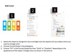 Colored folders for data storage flat powerpoint design