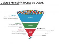 Colored funnel with capsule output