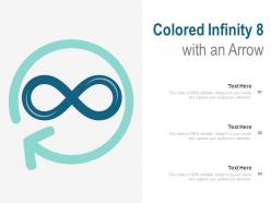Colored infinity 8 with an arrow