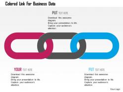 Colored link for business data flat powerpoint design