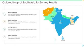Colored map of south asia for survey results