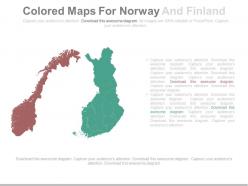 Colored maps for norway and finland powerpoint slides