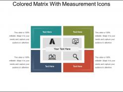 Colored matrix with measurement icons