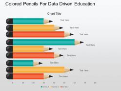 Colored pencils for data driven education powerpoint slides
