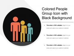 Colored People Group Icon With Black Background