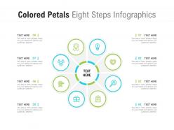Colored petals eight steps infographics