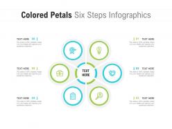 Colored petals six steps infographics