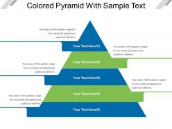 Colored pyramid with sample text