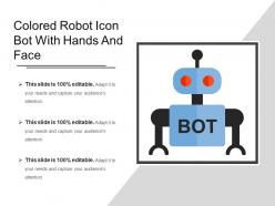 Colored robot icon bot with hands and face