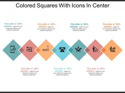 Colored squares with icons in center