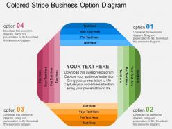 Colored stripe business option diagram flat powerpoint design