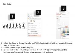 Colored Tags For Human Evolution Story Flat Powerpoint Design