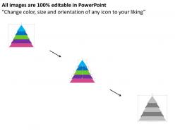 Colored triangle with text boxes flat powerpoint design