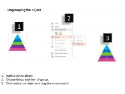 Colored triangle with text boxes flat powerpoint design