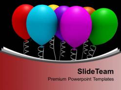 Colorful balloons on black background powerpoint templates ppt themes and graphics 0213