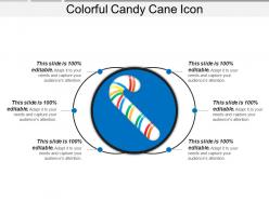 Colorful candy cane icon