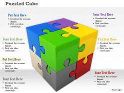 Colorful cube graphic of puzzle pieces