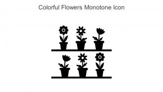 Colorful Flowers Monotone Icon In Powerpoint Pptx Png And Editable Eps Format