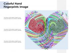 Colorful hand fingerprints image