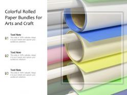 Colorful rolled paper bundles for arts and craft