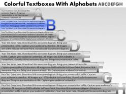 Colorful textboxes with alphabets abcdefgh 15