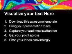 Colorful wave abstract powerpoint templates and powerpoint backgrounds 0311