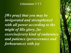 Colossians 1 11 you may have great endurance powerpoint church sermon