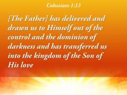 Colossians 1 13 the kingdom of the son powerpoint church sermon