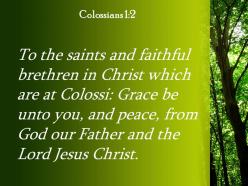 Colossians 1 2 grace and peace to you from powerpoint church sermon