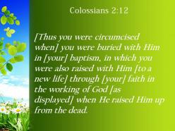 Colossians 2 12 who raised him from powerpoint church sermon