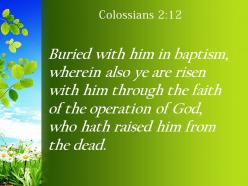 Colossians 2 12 who raised him from powerpoint church sermon