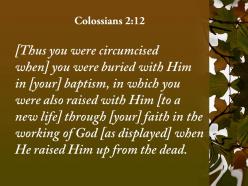 Colossians 2 12 who raised him from the dead powerpoint church sermon