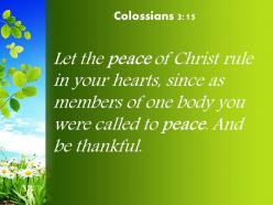 Colossians 3 15 you were called to peace powerpoint church sermon